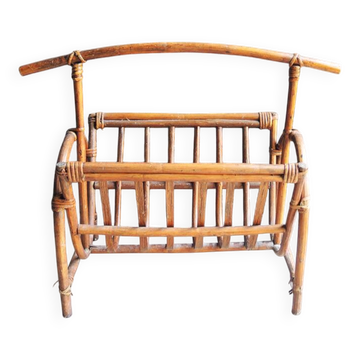 Old bamboo magazine rack
