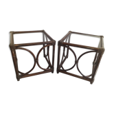 Tables de chevet en rotin