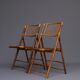 Vintage Bamboo and Rattan Folding Chairs, 1970s, Set of 2