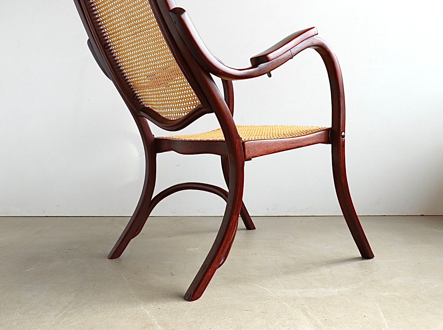 Thonet No. 1 Bentwood and Webbing Folding Arm Chair
