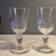 2 Verres a eau/Vin anciens à fines cotes - Cristal de Baccarat