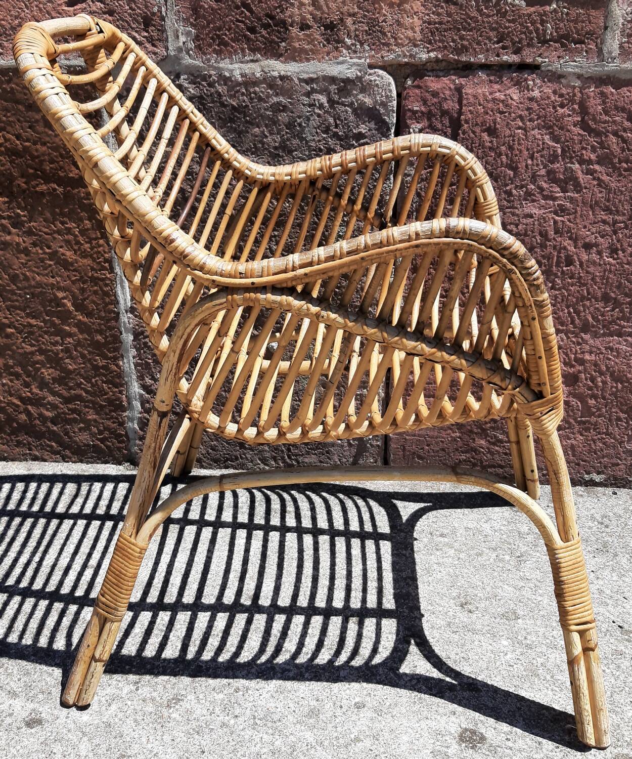 Rattan armchair (60s/70s)