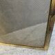 Antique 19th-century fireplace screen, French gilded spark guard.