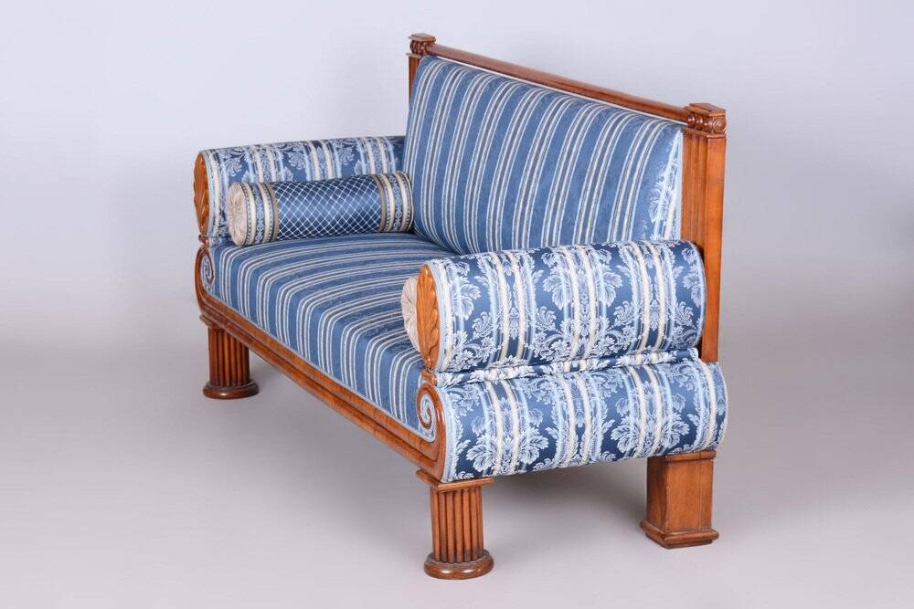 Biedermeier Museum Prague Sofa in Cherry Wood, Czech, 1820s