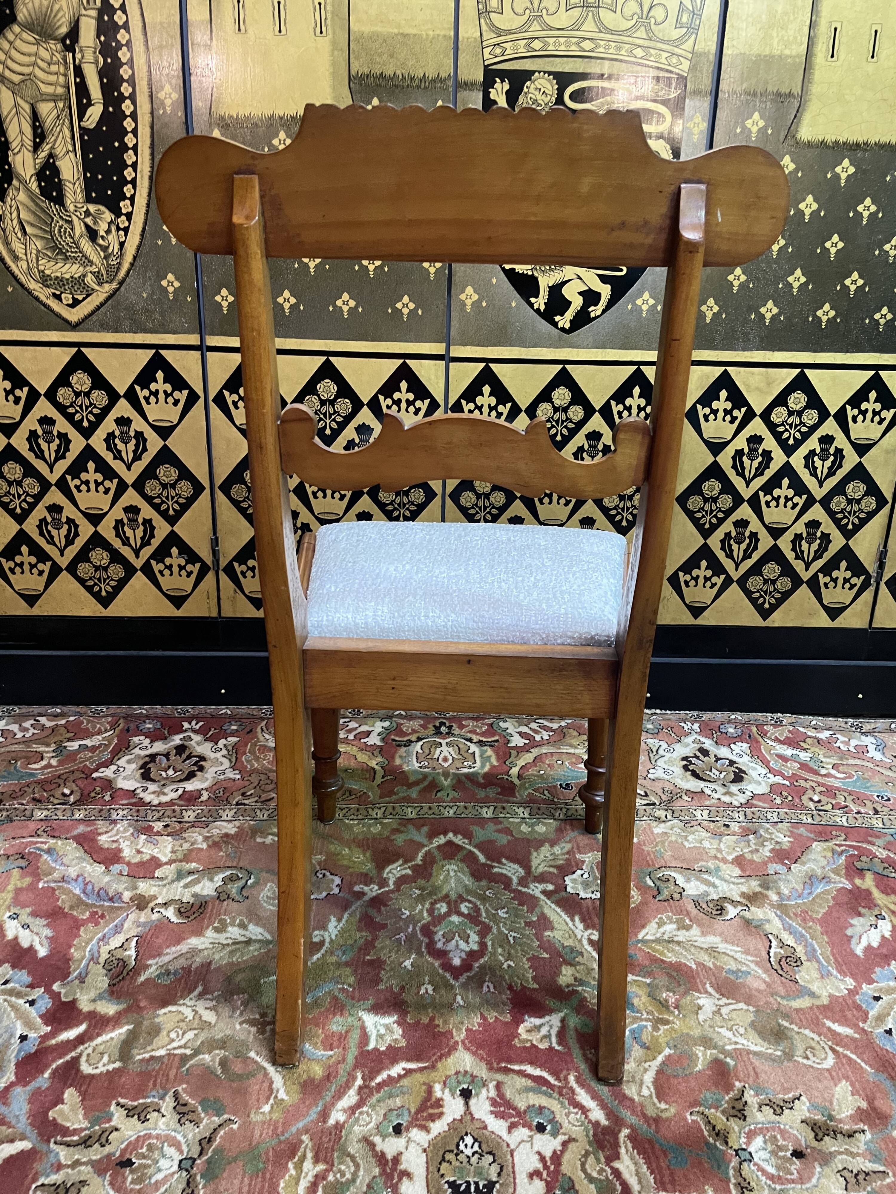 Suite of 6 restored mahogany English chairs