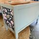 Wooden chest for toys or storage with a green and wood makeover