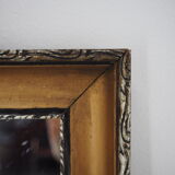 Antique mirror with wood frame