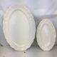 Old oval dishes, ivory color made in france Digoin Sarreguemines