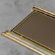 Wall mirror smoked glass brass metal vintage modern