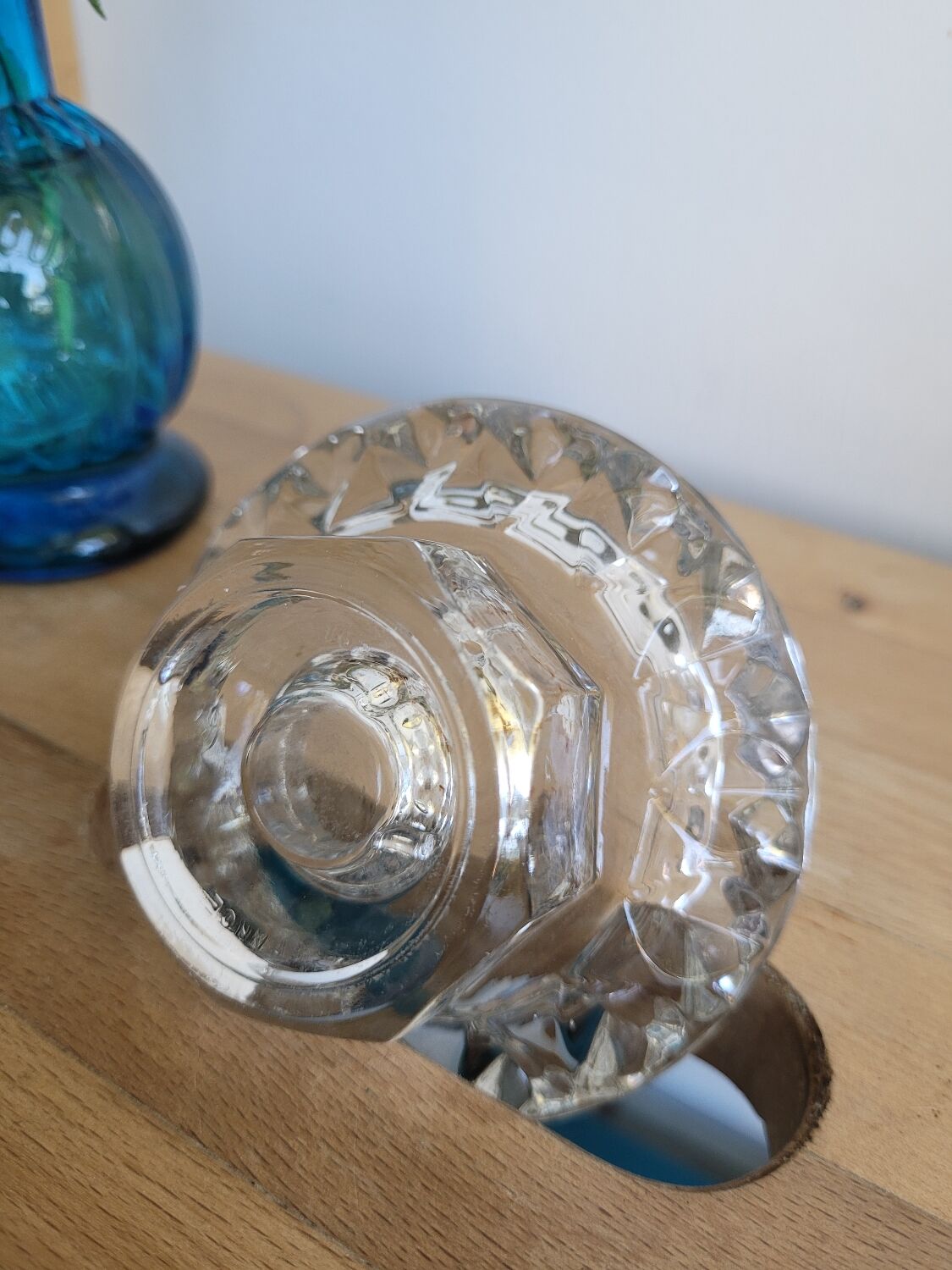 Luminarc molded glass candle holder