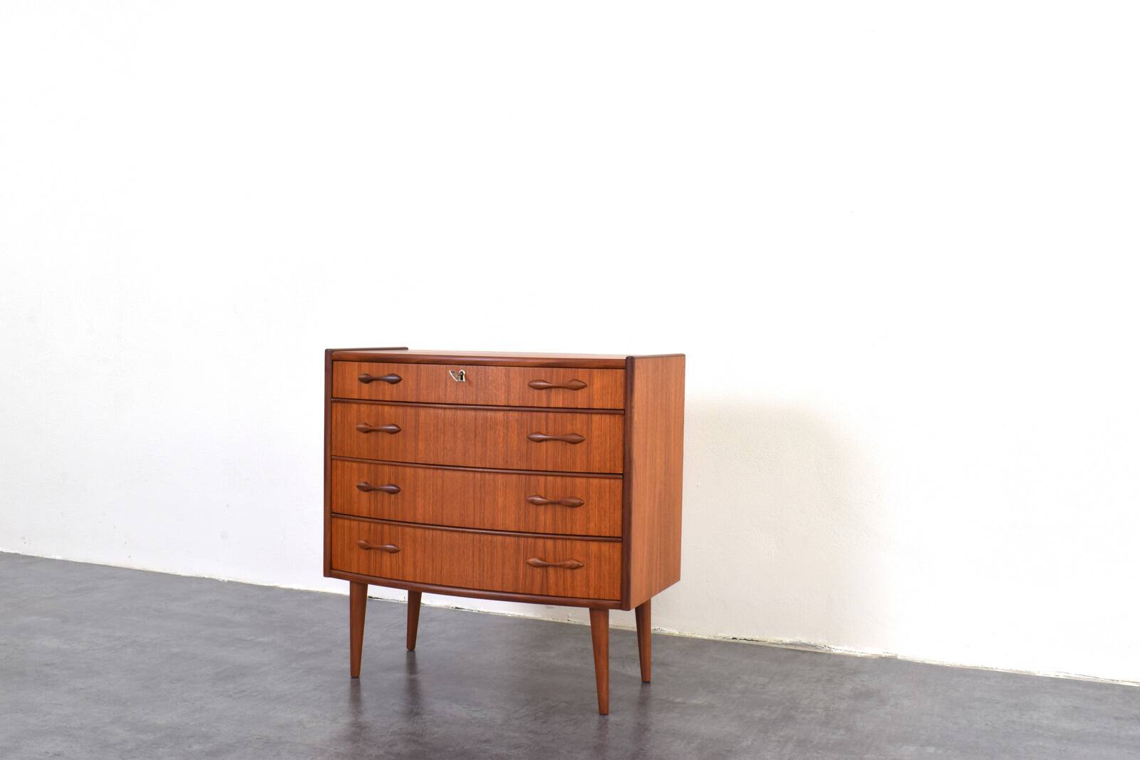 Mid Century Norwegian Teak Chest Of Drawers By Brødrene Blindheim For Sykky