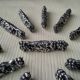 12 Metal knife holders with bunches of grapes and vine leaves