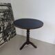 Table d'appoint ronde, pied en chêne tourné