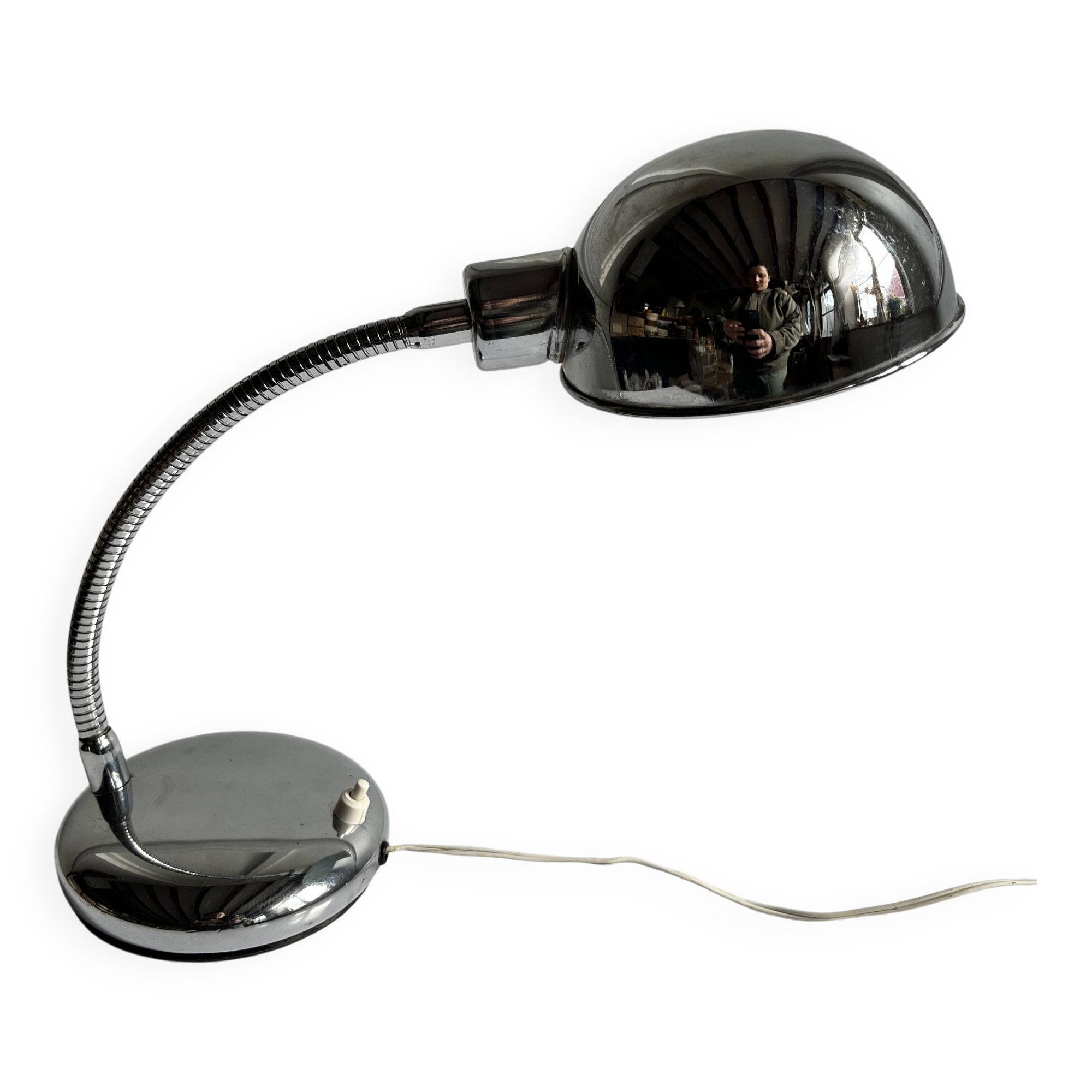 Chrome desk lamp