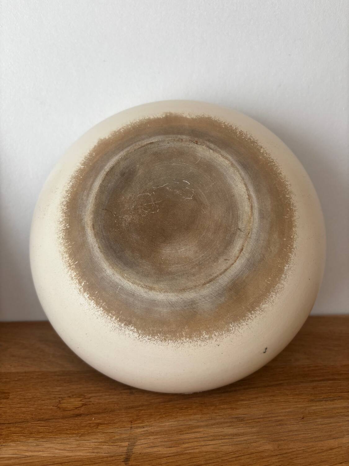 Charming vintage ceramic flower vase with floral decoration from the 1970s.