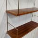 Wall shelf string gold metal and wood