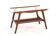 Table basse avec verre et porte-revues - design néerlandais des années 50