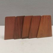 5 vintage bookends from the 1960s, teak with metal feet by Kai Kristiansen