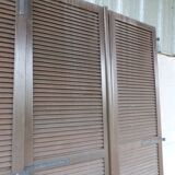 Suite of 4 wooden shutters L 69.5 x H 247 cm