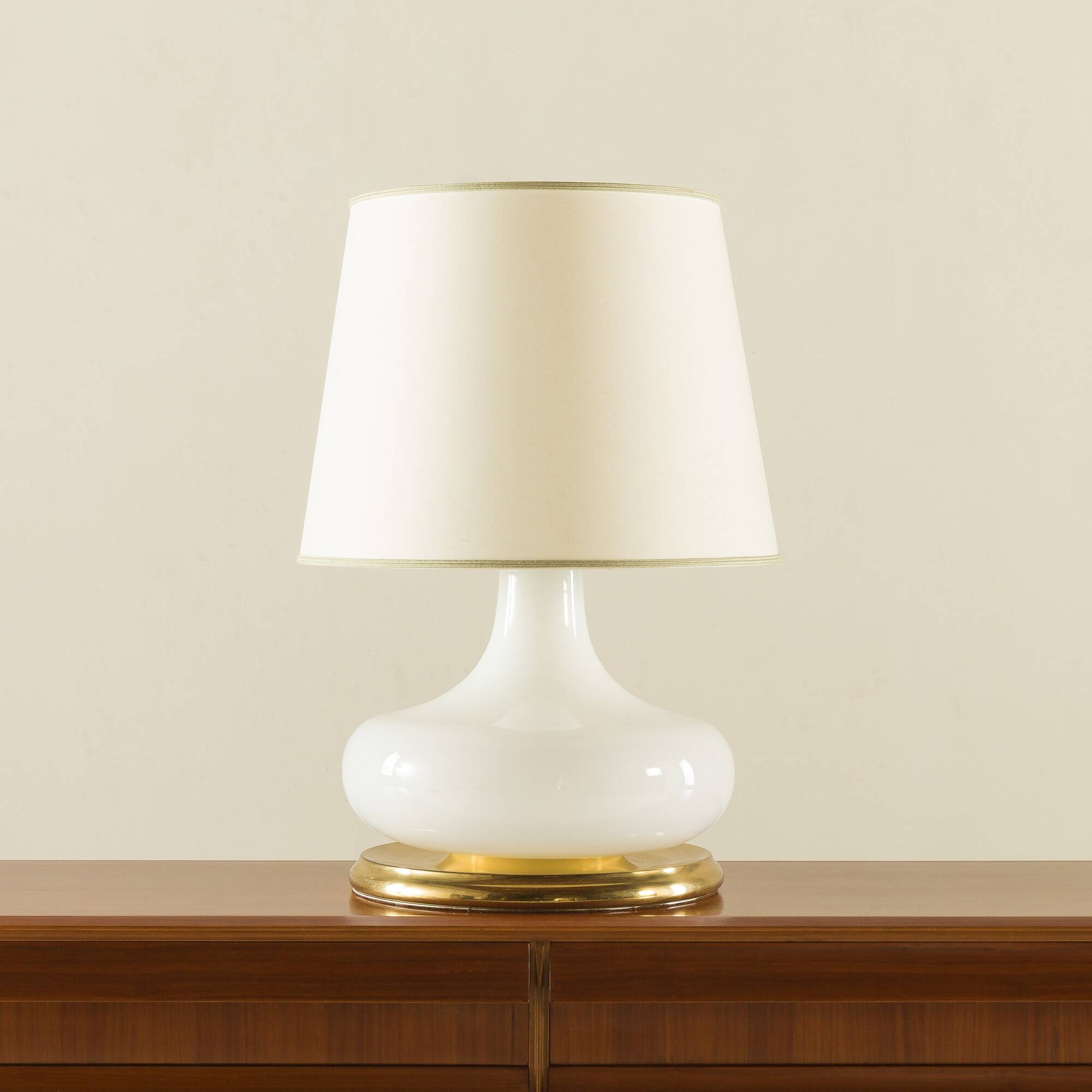 Lampe de table en verre de Murano italienne XL du milieu du siècle, années 1970.