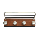Porte manteaux en formica avec 4 patères alu vintage