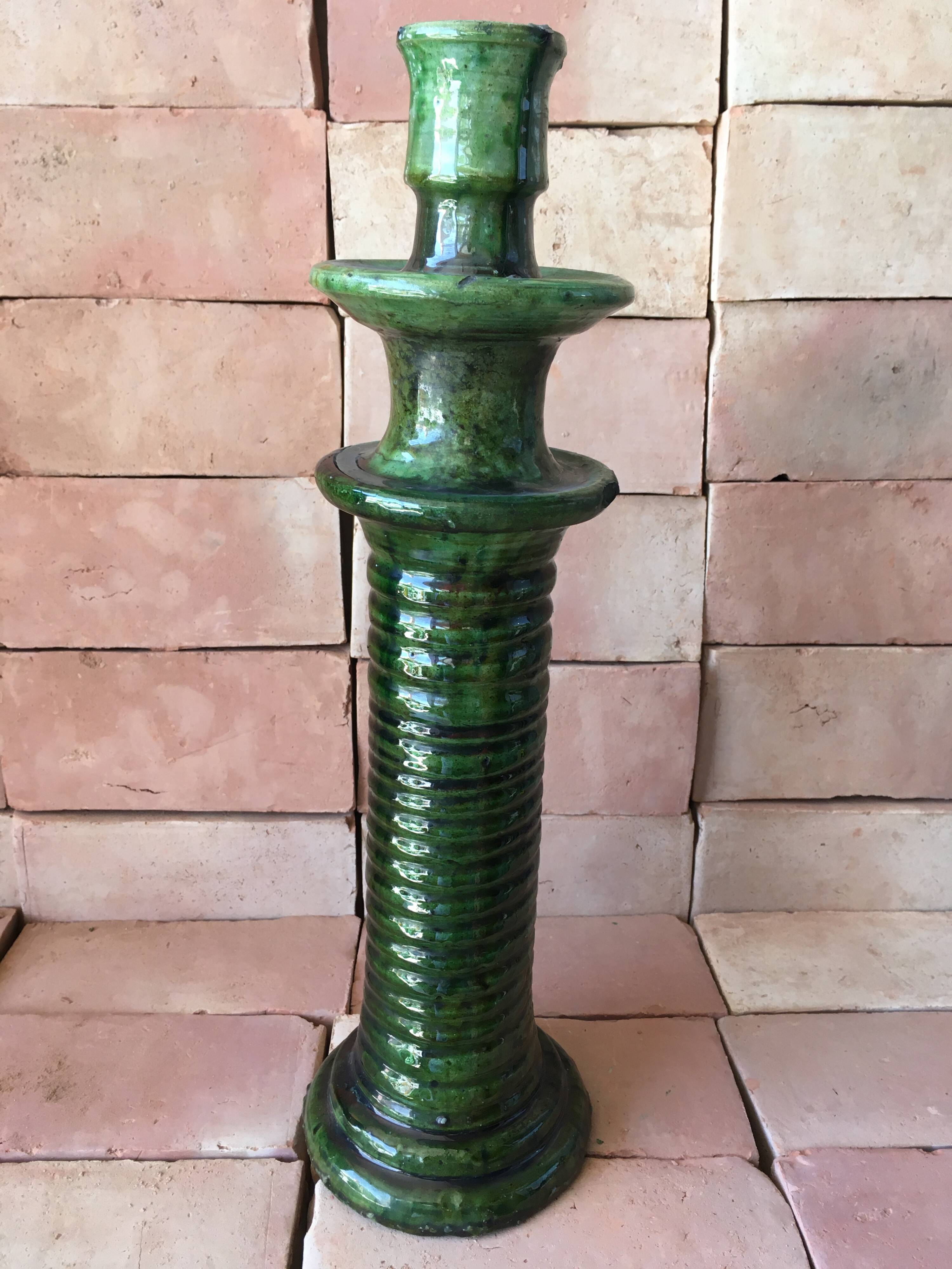 Tamegroute pottery candle holder