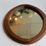 Danish oval teak mirror