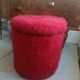 Vintage faux fur pouf