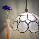 Suspension abat-jour vintage en nacre et laiton