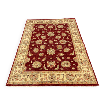 Tapis oriental, tapis rouge fait main, tapis de salon à vendre, décoration de sol pour la maison.