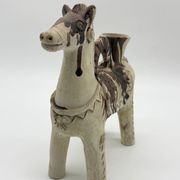 Ceramic candlestick horse, Sardinian, 1960s