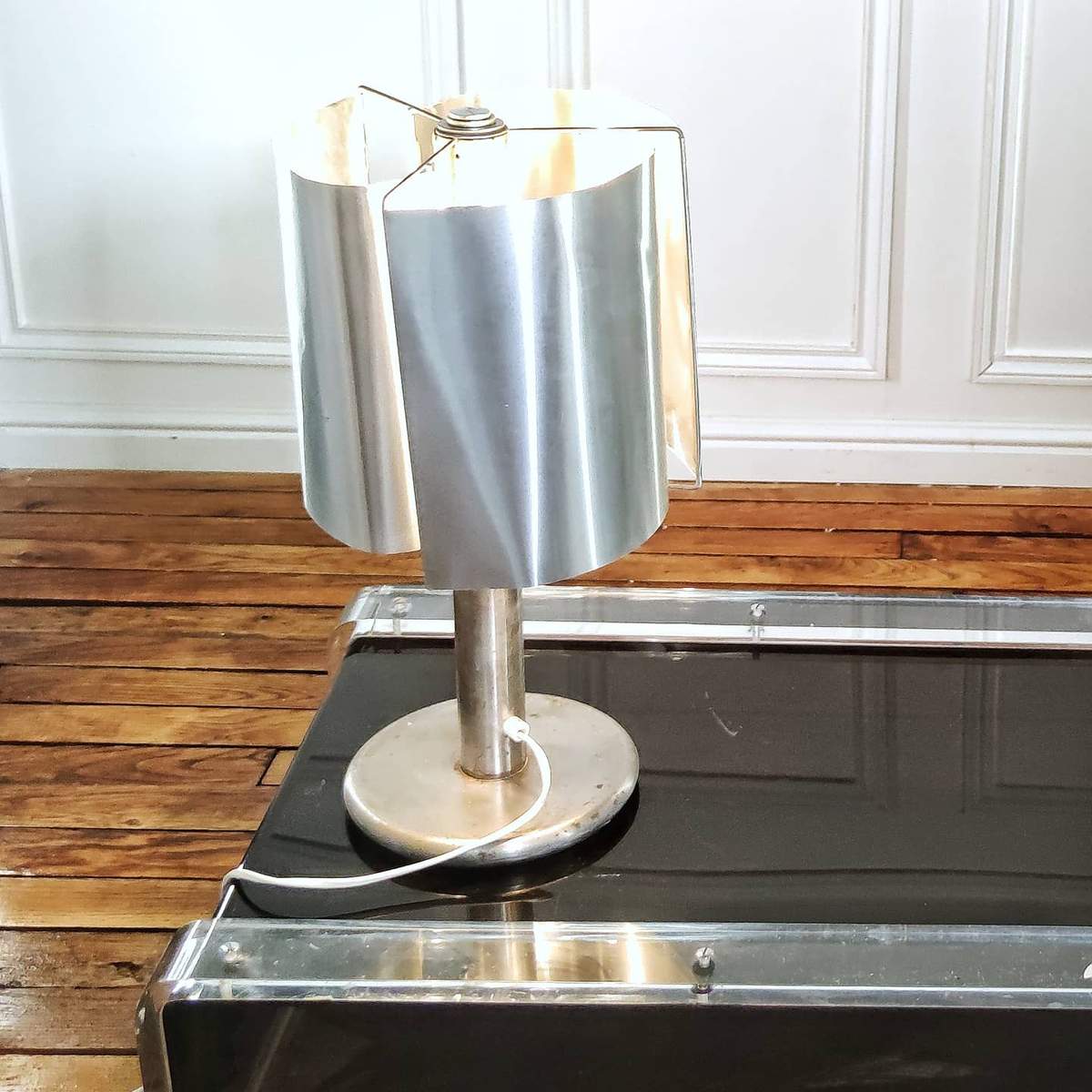 Lampe années 70 avec abat jour de Sauze