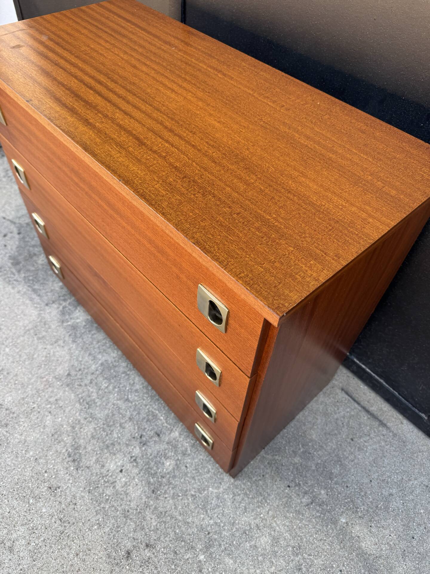 1960s teak Scandinavian style chest of drawers