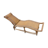 Sunbathing, rattan lounge chair