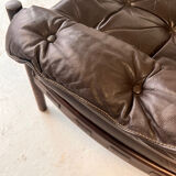 Canapé en cuir conçu par Arne Norell pour Coja, Suède, années 1970