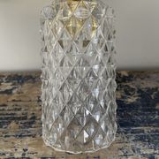 Pair of vintage electrified glass wall lamps