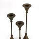Brass candle holder trio by Christian de Beaumont, 1970s.