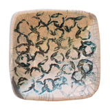 Japanese square dish in Raku