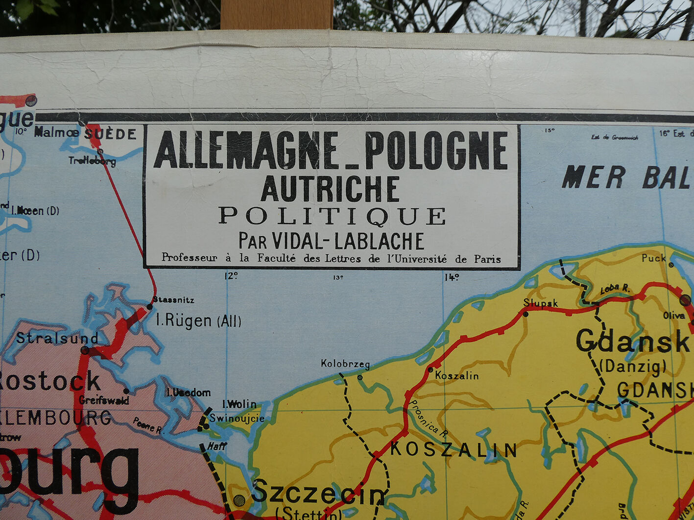 Old school map No.27 of Germany-Poland-Austria - Armand Colin