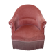 Armchair toad in velvet rose