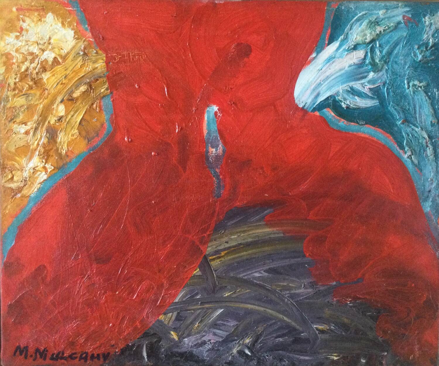 Acrylic on canvas by michael mulcahy, irish (1952).