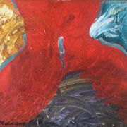 Acrylic on canvas by michael mulcahy, irish (1952).