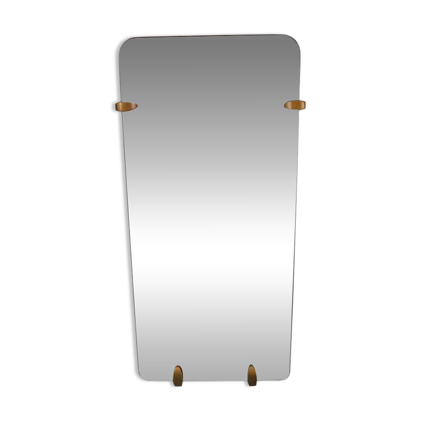 Large Trapezoidal Mid-Century Full-Length Wall Mirror, Vienna, Austria, 1950s