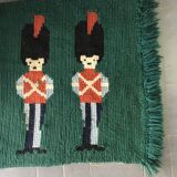Vintage wool rug for children