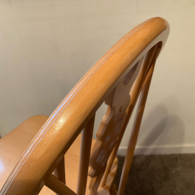 Série de 6 chaises hollandaises en hêtre massif