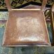 Suite de 6 chaises en chêne et cuir 1950