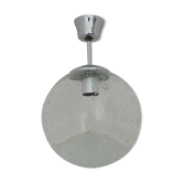 Suspension Raak amsterdam en verre bullé et métal chromé années 70