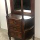 Louis XV-style extra furniture, marble top and 1920s brass gallery