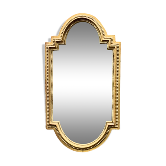 Vintage wall mirror in gold painted wood