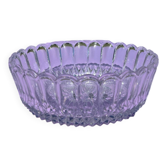 Saladier en cristal avec ciselures en étoile